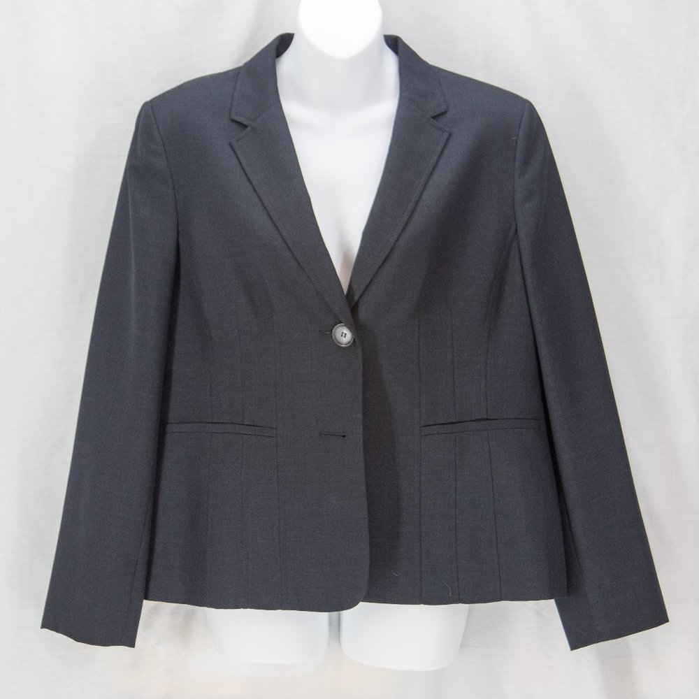 Kasper Black Lined Jacket Size 14